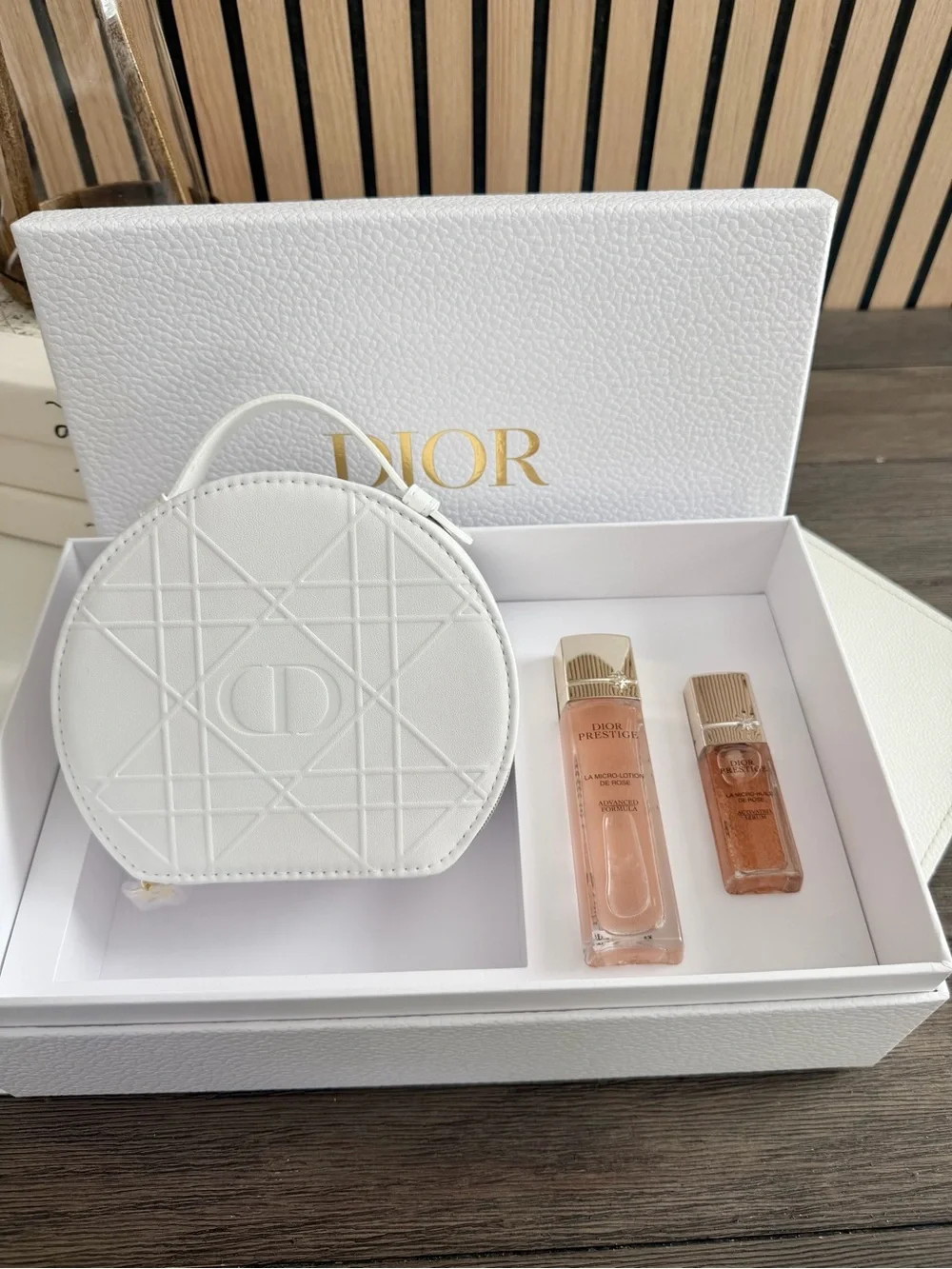 Dior Prestige Foundation Trio with White Embossed Pouch